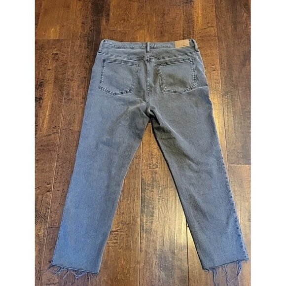 Madewell Jeans Men The Perfect Vintage Jean 32 Grey Gray Mens Distressed Fair Tr - Picture 10 of 12